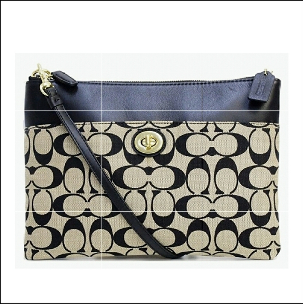 Coach printed signature crossbody bag